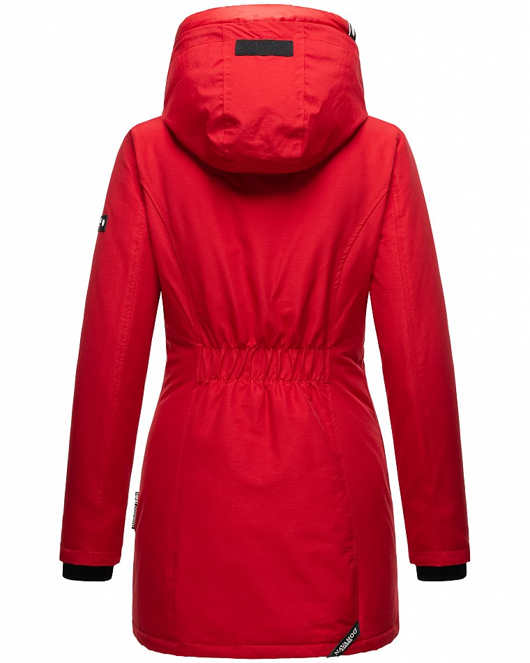 Navahoo Freezestoorm Damen Parka Winterjacke gefüttert Rot Gr. 34 - XS