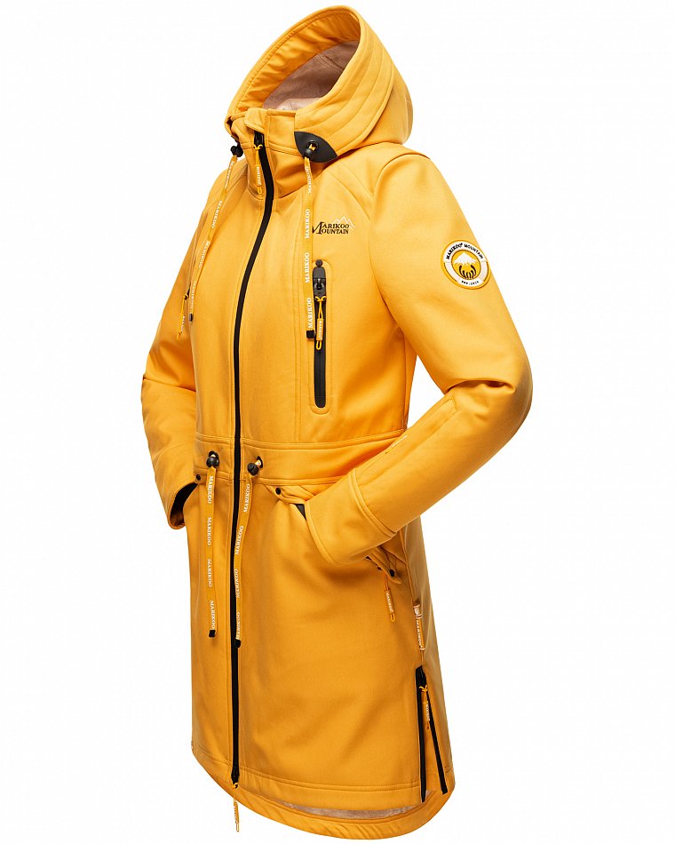 Marikoo Racquellee Damen Softshelljacke Funktionsmantel Gelb Gr. 40 - L
