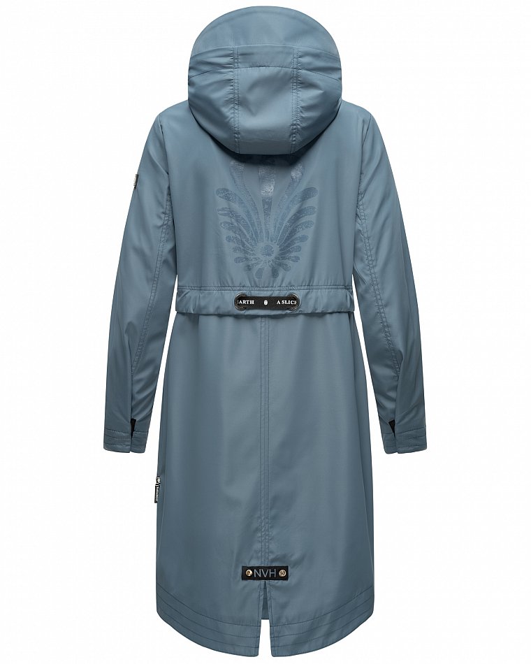 Navahoo Josinaa Damen Jacke Übergangs Parka mit Kapuze Blau Gr. 36 - S