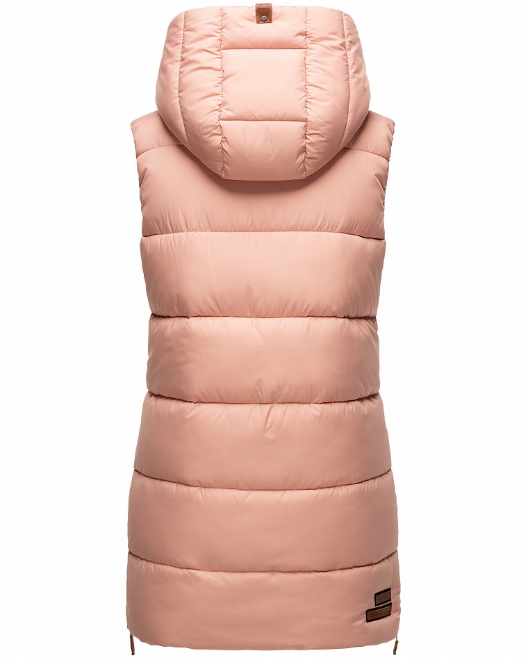 Navahoo Madilynaa Damen Winter Steppweste mit Kapuze Rosa Gr. 38 - M
