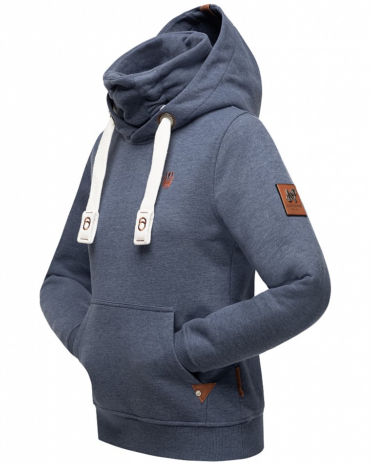 Navahoo Raniaa Damen Kapuzensweatshirt Hoodie Dusty Blue Melange Gr. 36 - S