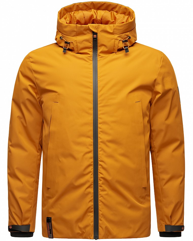 Stone Harbour Moagaa Herren wasserdichte Winterjacke Outdoorjacke mit Kapuze Ocher Brown Gr. 46 - S