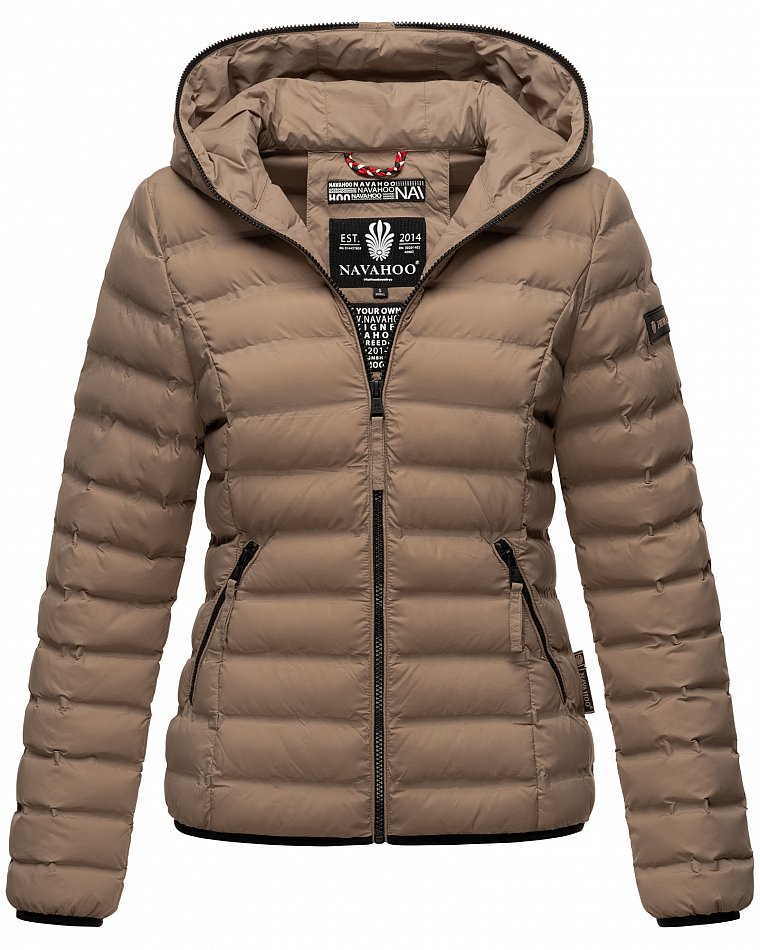Navahoo Neevia Damen Übergangsjacke Steppjacke Taupe Gr. 34 - XS