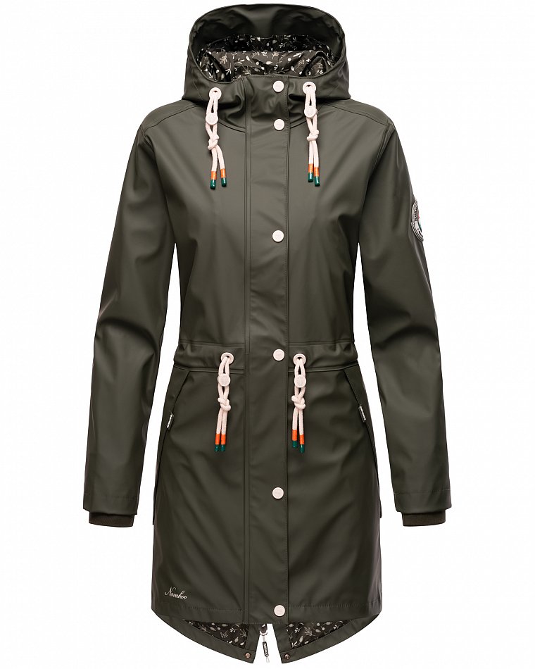 Navahoo Tropical Stormoo Damen Übergangsjacke Regenjacke Olive Gr. 36 - S