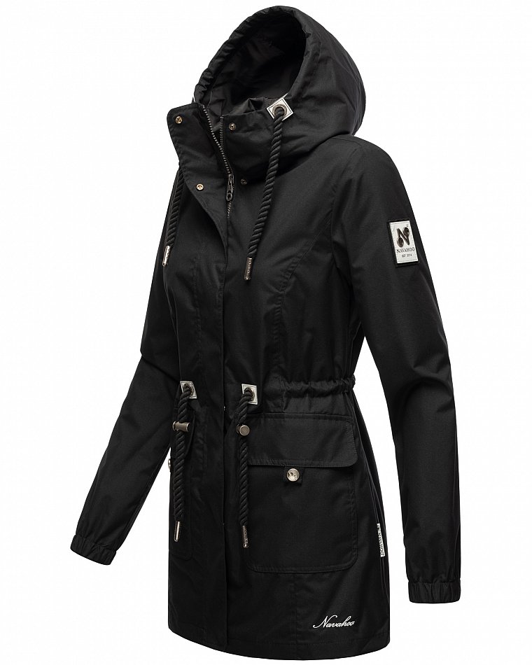 Navahoo Neophee Damen Übergangsjacke Parka Schwarz Gr. 40 - L