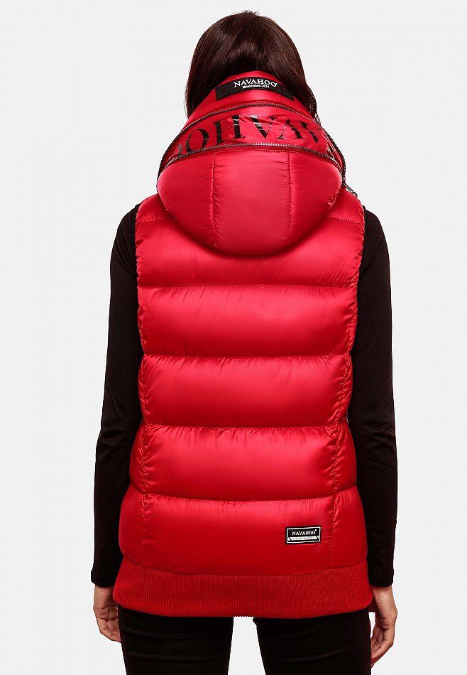 Navahoo Kassidy Damen Steppweste Übergangs Weste Rot Gr. 34 - XS