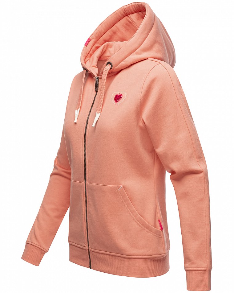 Navahoo Cremetörtchen Damen Sweatjacke Hoodie Apricot Gr. 40 - L
