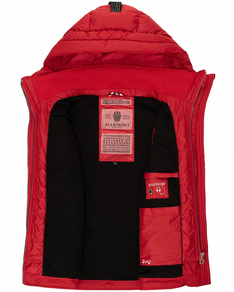 Marikoo Taisaa Damen Übergangs Weste mit Stehkragen Rot Gr. 34 - XS 