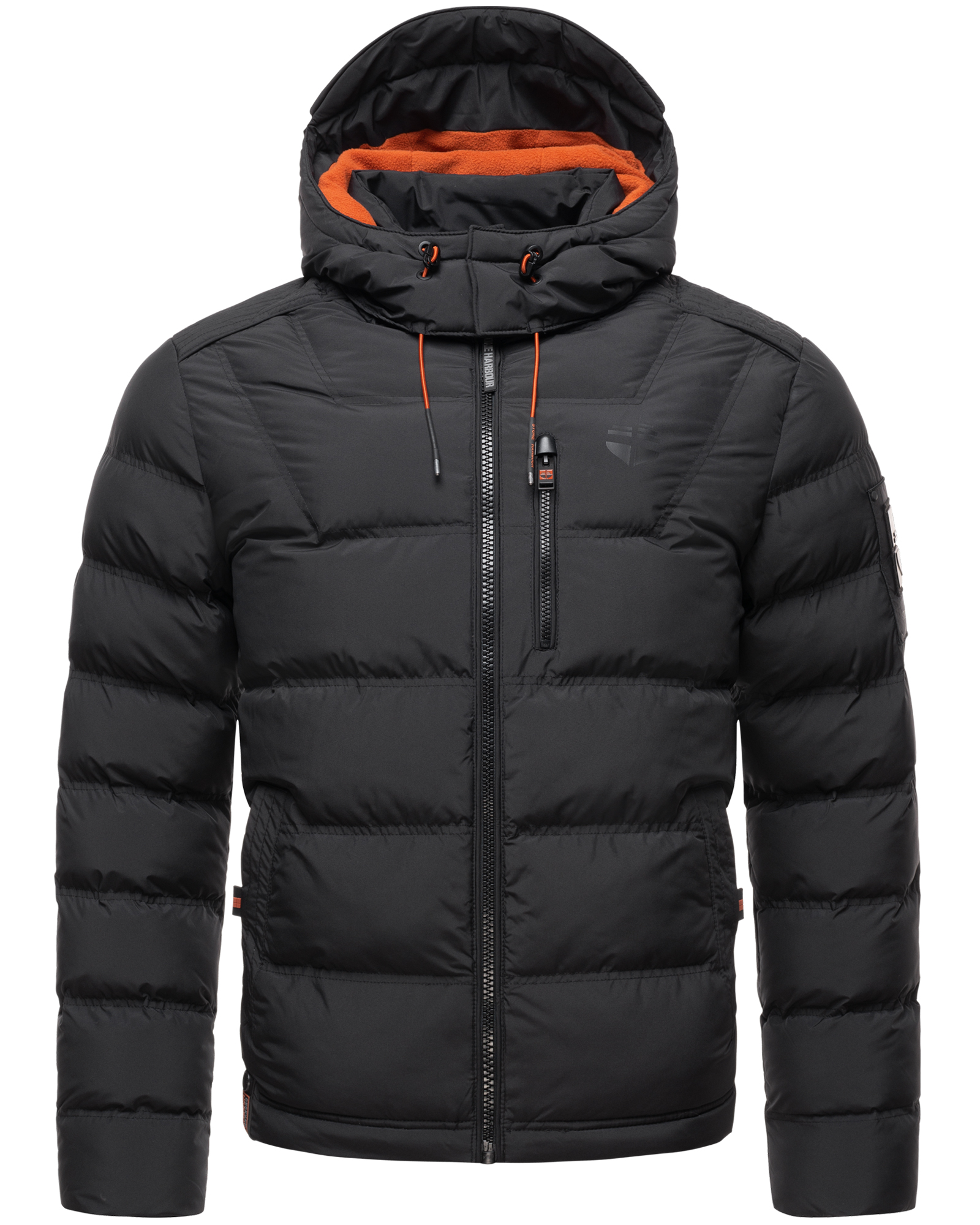 Stone Harbour Arvidoo Stilvolle Herren Steppjacke mit Kapuze Schwarz Gr. 48 - M