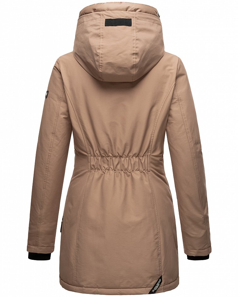 Navahoo Freezestoorm Damen Parka Winterjacke gefüttert Taupe Gr. 36 - S