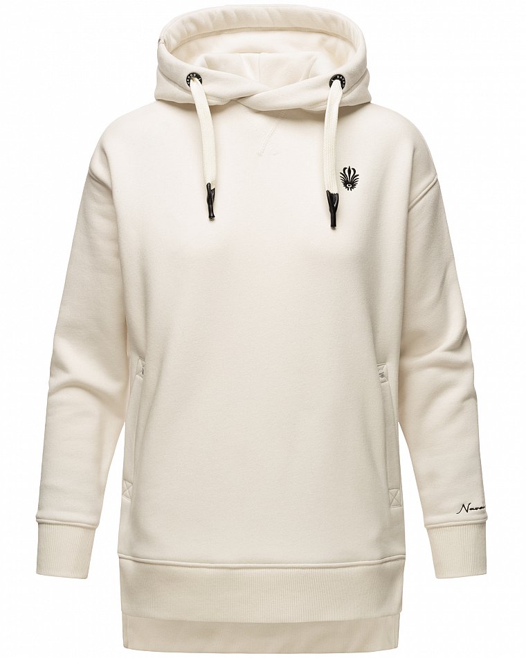Navahoo Damen Hoodie Sweatpullover Silberengelchen Weiss Gr. 36 - S
