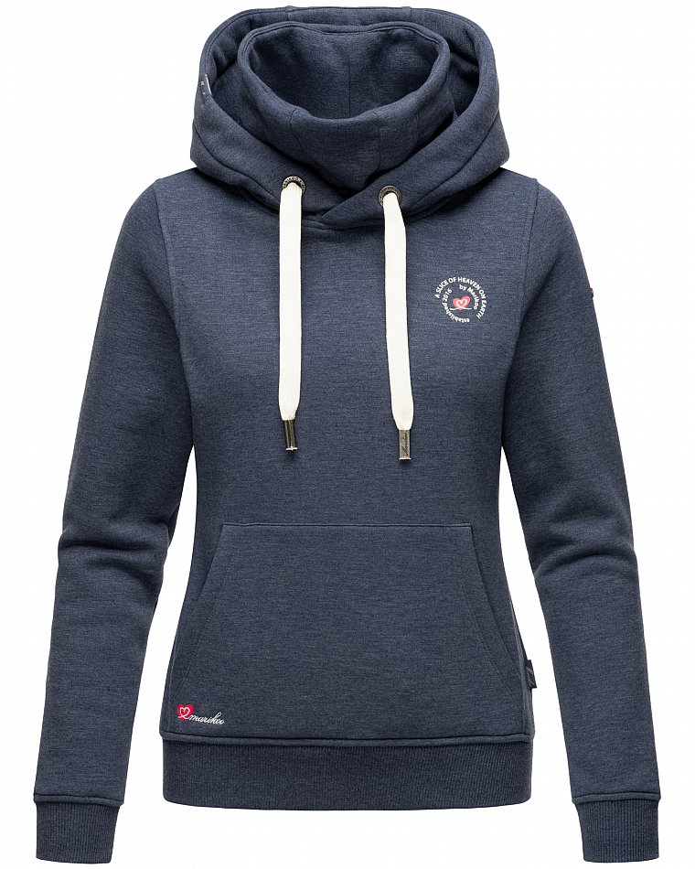 Marikoo Chihiroo Damen Kapuzensweatshirt Hoodie Dusty Blue Melange Gr. 40 - L