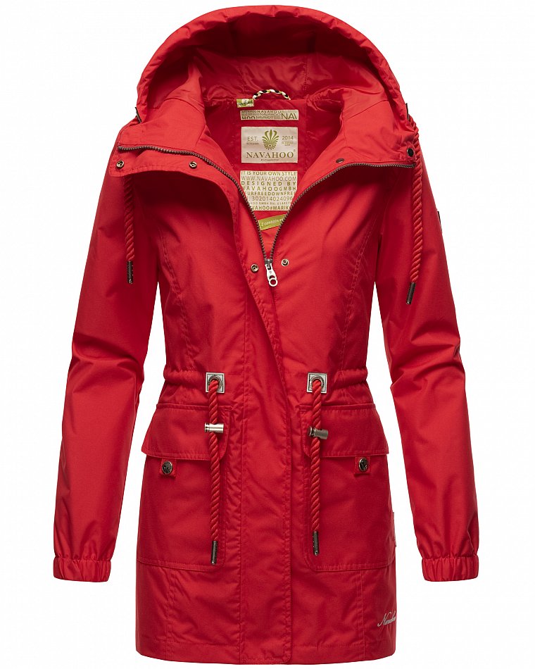 Navahoo Neophee Damen Übergangsjacke Parka Rot Gr. 40 - L