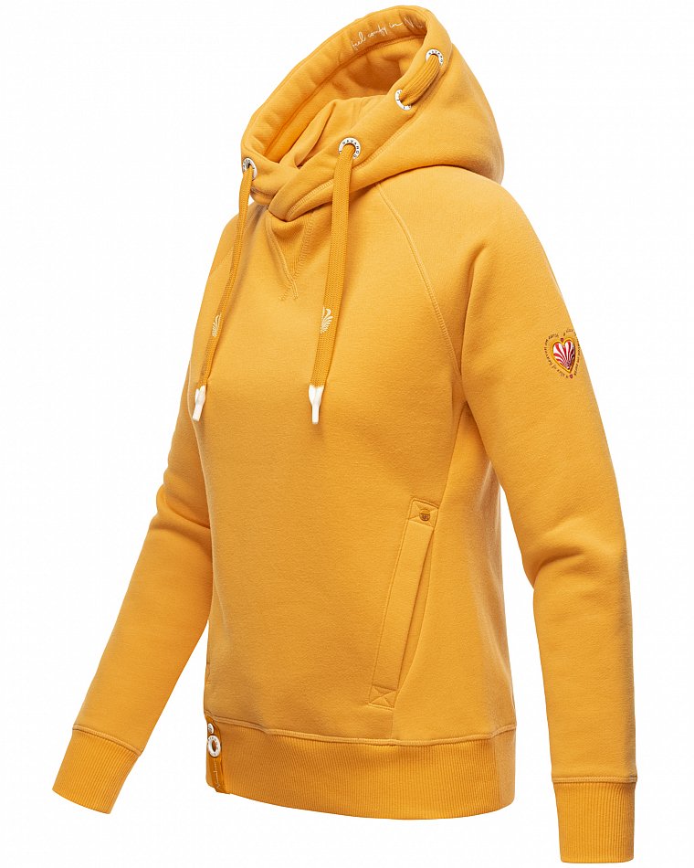 Navahoo Liebesmäuschen Damen Kapuzenpullover Hoodie Gelb Gr. 36 - S