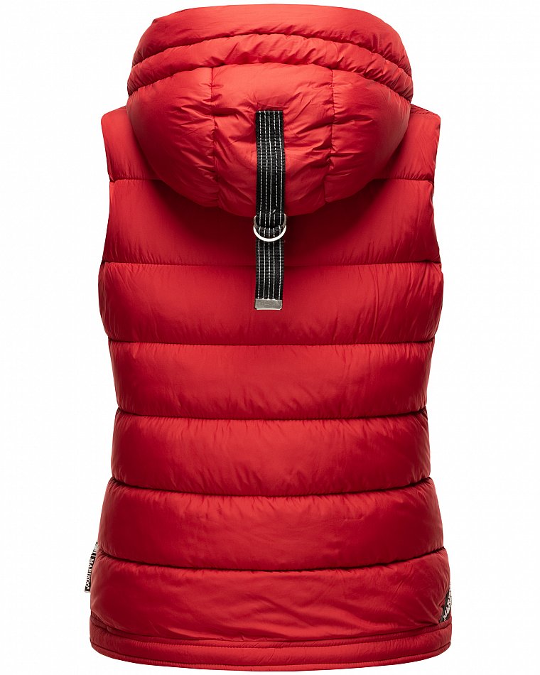 Marikoo Taisaa Damen Übergangs Weste mit Stehkragen Rot Gr. 34 - XS 