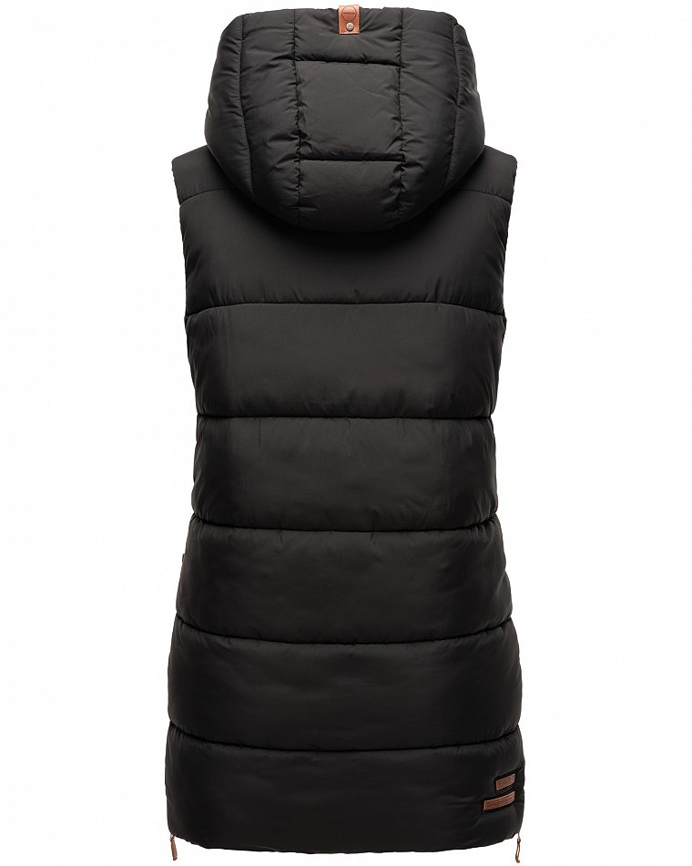 Navahoo Madilynaa Damen Winter Steppweste mit Kapuze Schwarz Gr. 34 - XS