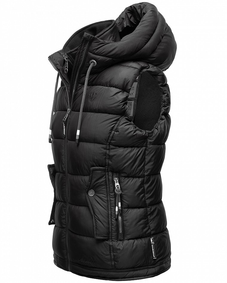 Marikoo Taisaa Damen Übergangs Weste mit Stehkragen Schwarz Gr. 34 - XS 