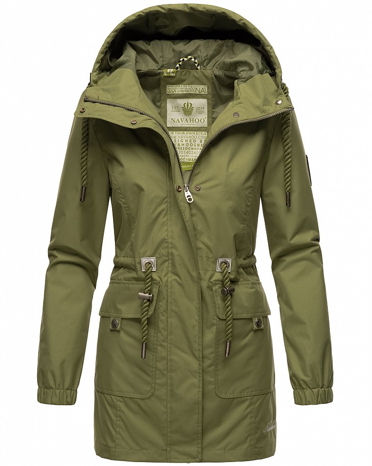 Navahoo Neophee Damen Übergangsjacke Parka Olive Gr. 38 - M