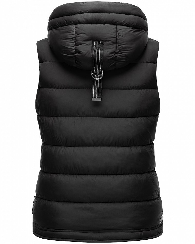 Marikoo Taisaa Damen Übergangs Weste mit Stehkragen Schwarz Gr. 34 - XS 