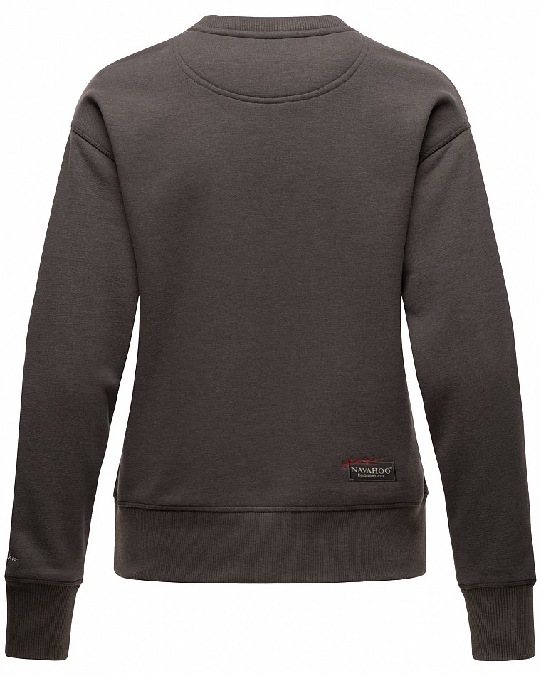 Navahoo Zuckerschnecke Damen Pullover Sweatshirt Dunkel Grau Gr. 40 - L