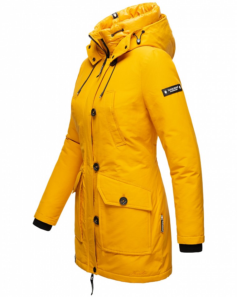 Navahoo Freezestoorm Damen Parka Winterjacke gefüttert Gelb Gr. 42 - XL