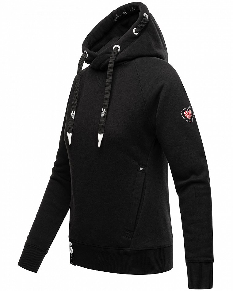 Navahoo Liebesmäuschen Damen Kapuzenpullover Hoodie Schwarz Gr. 36 - S