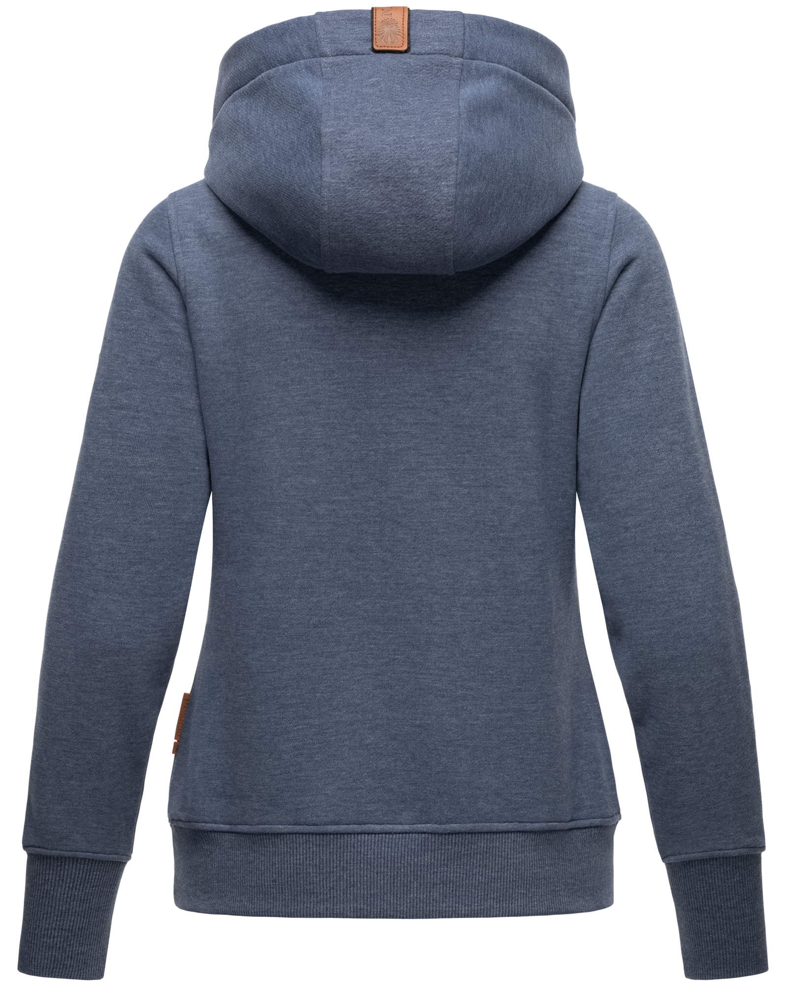 Navahoo Kapuzensweatshirt Hoodie mit Kapuze & breiten Tunnelzugkordeln Damlaa Dusty Blue Melange Gr. 34 - XS