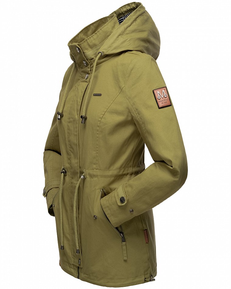 Navahoo Nyokoo Damen Übergangsjacke mit Kapuze Grün Gr. 38 - M