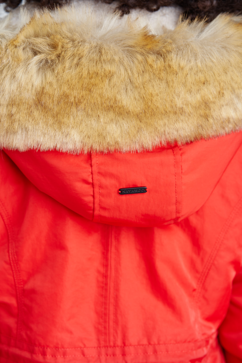 Navahoo La Viva Winterjacke Parka mit Teddyfell & Kapuze Rot Gr. 43 - XXXL