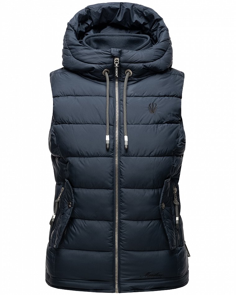 Marikoo Taisaa Damen Übergangs Weste mit Stehkragen Navy Gr. 34 - XS 