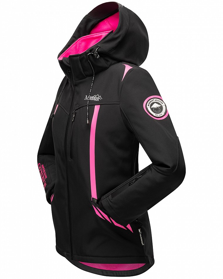 Marikoo Mountain wasserfeste Damen Softshell Regenjacke Mount-Cho-Oyu Schwarz Gr. 38 - M