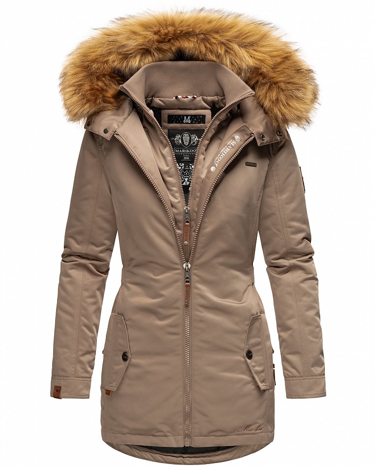 Winterjacke Damen Parka Taupe Parka Orcelly Fashion Jacke