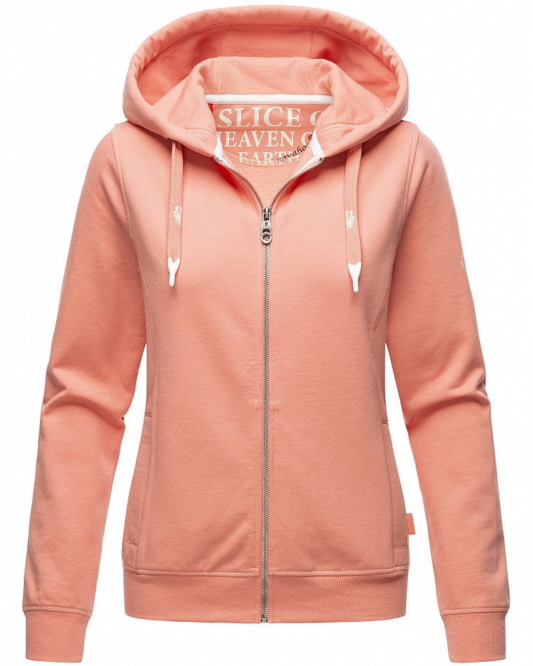 Navahoo Engelshaar Damen Sweatjacke Hoodie Apricot Gr. 38 - M