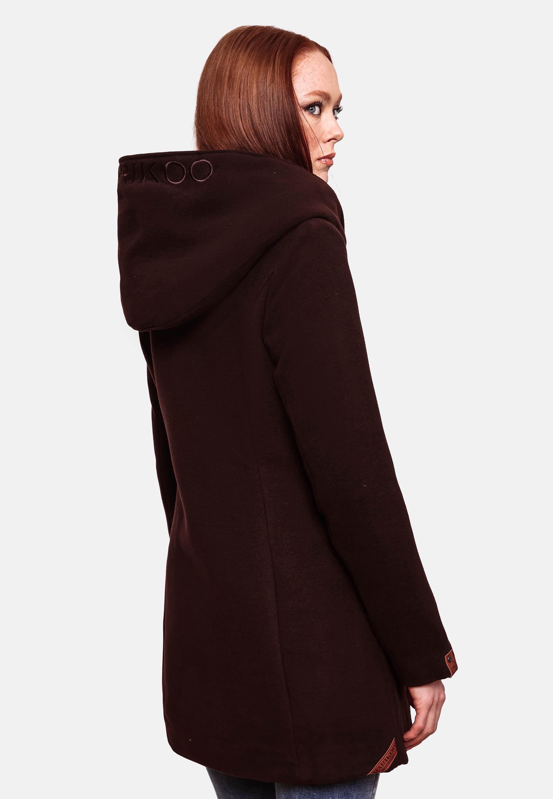 Marikoo Maikoo Damen Wintermantel Trenchcoat mit Kapuze Schoko Gr. 36 - S Marikoo Maikoo Damen Wintermantel Trenchcoat mit Kapuze Schoko Gr. 36 - S