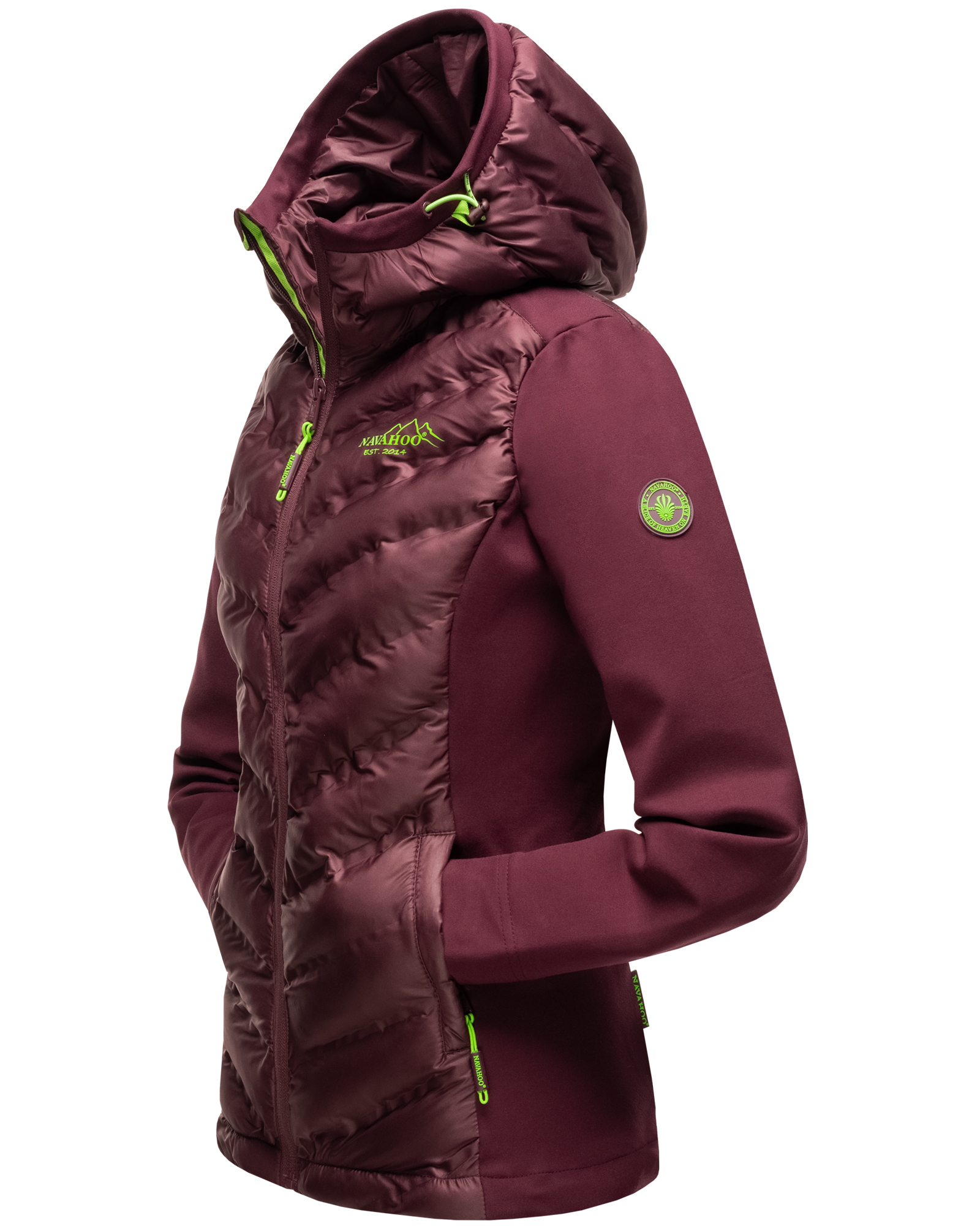 Navahoo Nimm Mich Mit Damen Übergangsjacke Steppjacke Aubergine Gr. 36 - S