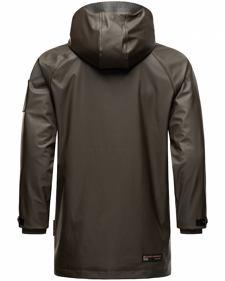 Stone Harbour Rihaa Herren wasserdichter Regen Parka mit Fleece gefüttert Anthrazit Gr. 54 - XXL