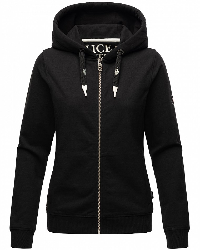 Navahoo Engelshaar Damen Sweatjacke Hoodie Schwarz Gr. 38 - M
