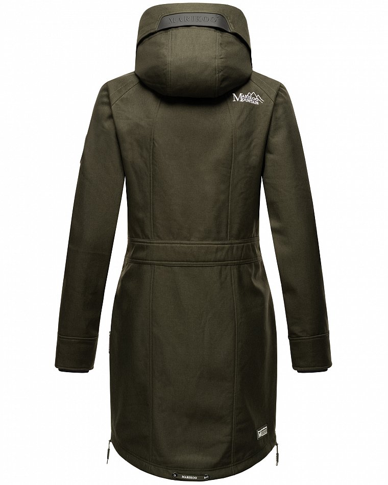 Marikoo Racquellee Damen Softshelljacke Funktionsmantel Olive Gr. 38 - M
