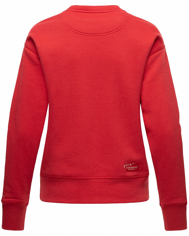 Navahoo Zuckerschnecke Damen Pullover Sweatshirt Rot Gr. 36 - S