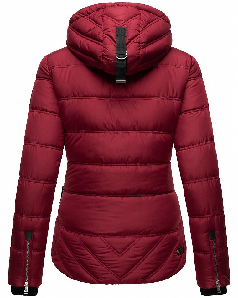 Navahoo Renesmee Winterjacke Stepp Jacke mit Kapuze Bordeaux Gr. 36 - S