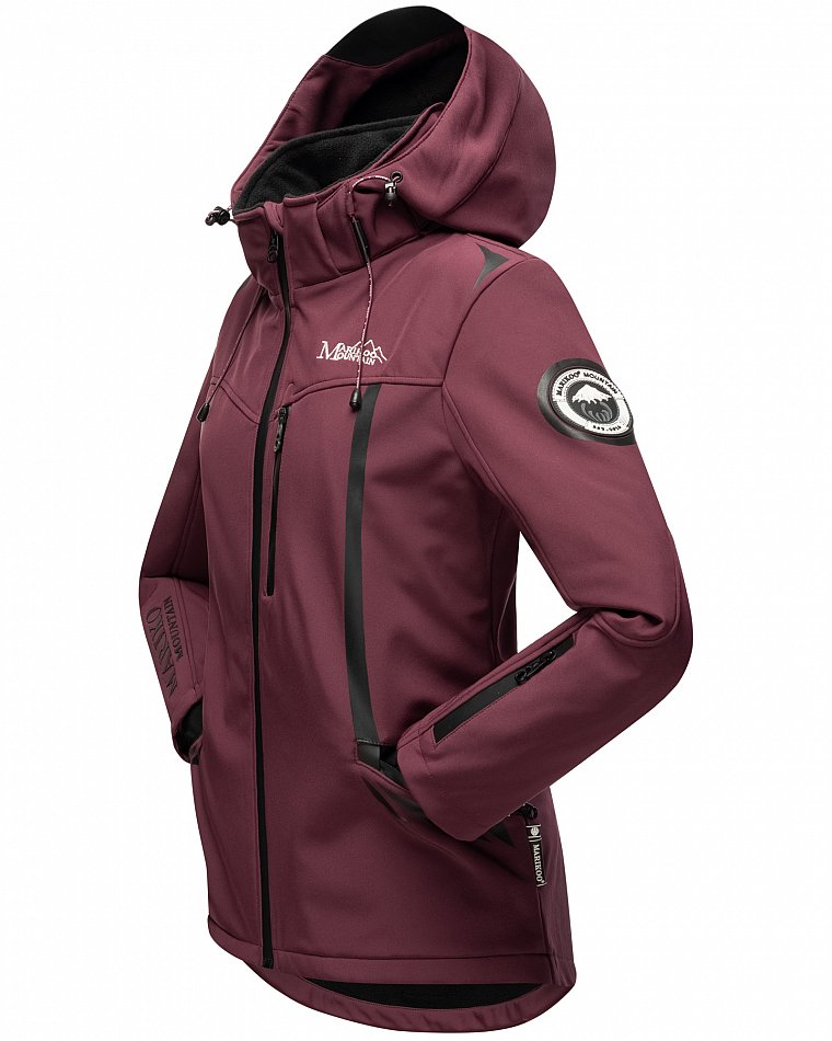 Marikoo Mountain wasserfeste Damen Softshell Regenjacke Mount-Cho-Oyu Wine Gr. 34 - XS