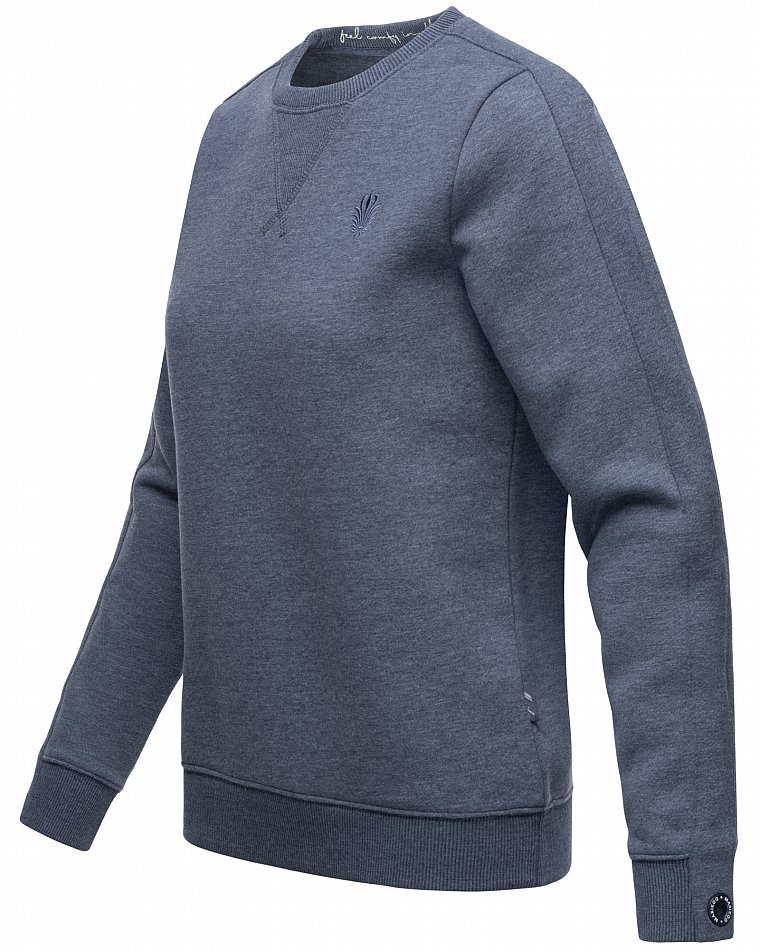 Marikoo Umikoo Damen Pullover Recycled Sweatshirt Dusty Blau Melange Gr. 34 - XS