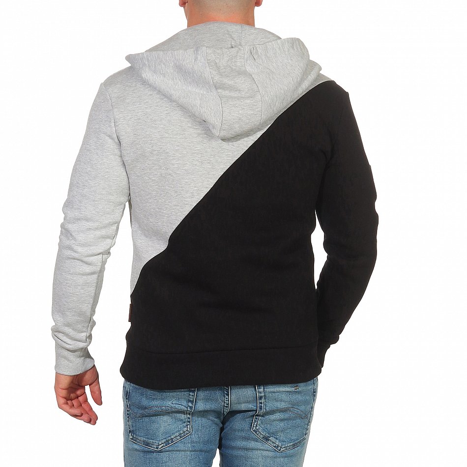 Marikoo Tamaroo Herren Colorblock Hoodie Pullover Schwarz Gr. 48 - M