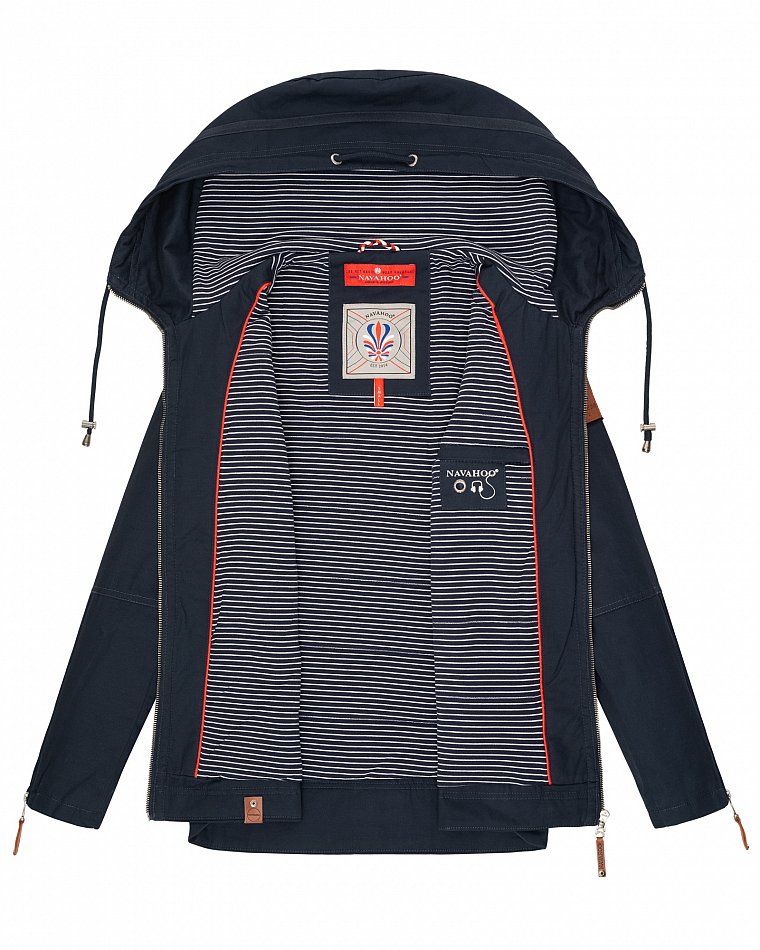 Navahoo Wekoo Damen Übergangsjacke mit Kapuze Navy Gr. 36 - S