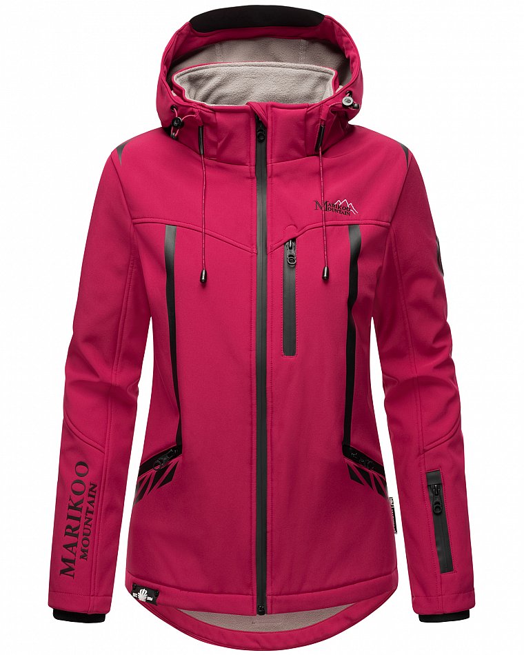 Marikoo Mountain wasserfeste Damen Softshell Regenjacke Mount-Cho-Oyu Fuchsia Gr. 34 - XS