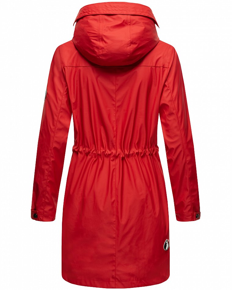 Navahoo Deike Damen Winterjacke Regenjacke mit Teddyfell Rot Gr. 36 - S