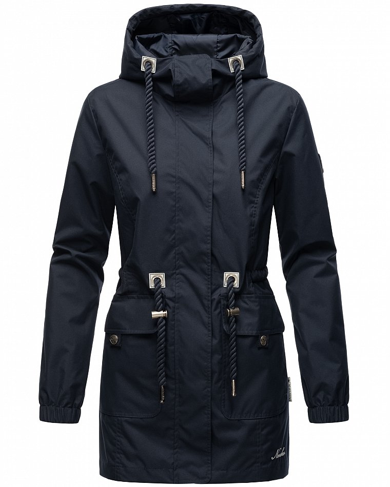 Navahoo Neophee Damen Übergangsjacke Parka Navy Gr. 34 - XS