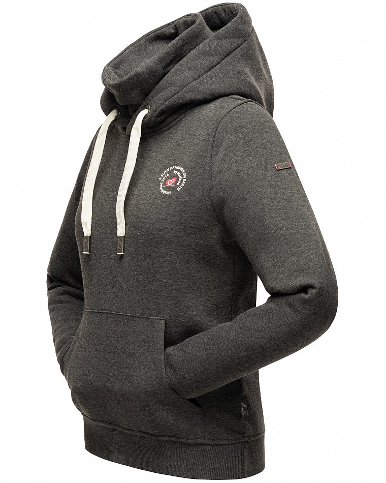 Marikoo Chihiroo Damen Kapuzensweatshirt Hoodie Dusty Grey Melange Gr. 36 - S