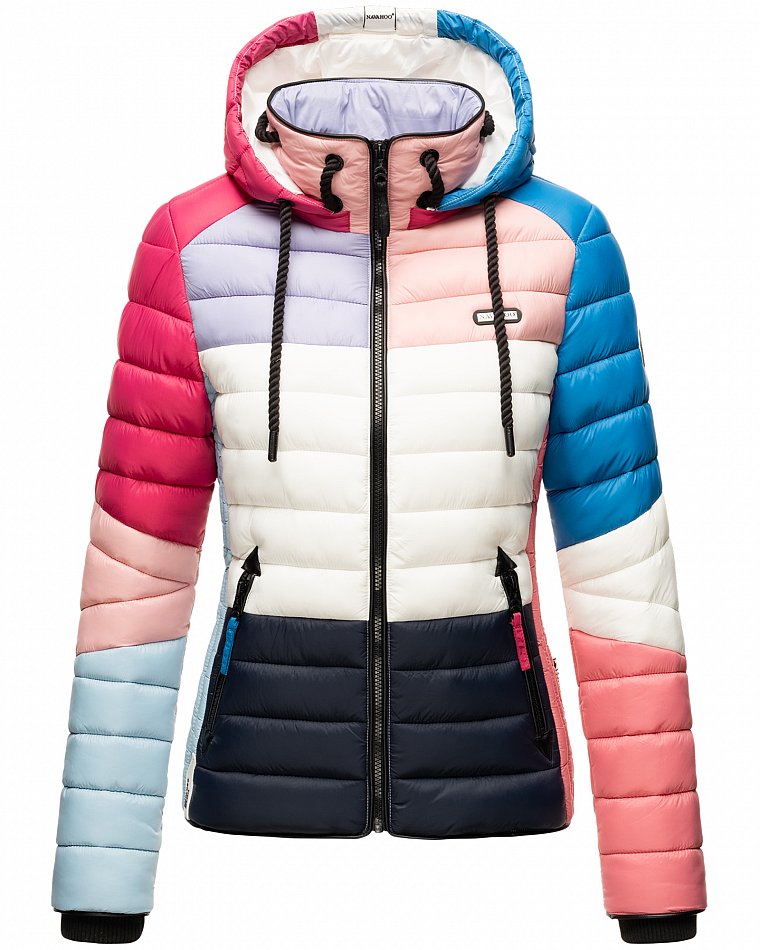 Navahoo Damen Übergangsjacke Lulana Multikulti Bunt Gr. 42 - XL