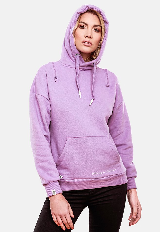 Navahoo Zuckerbärchen Damen Hoodie Kapuzensweatshirt Pullover Lila  Gr. 34 - XS